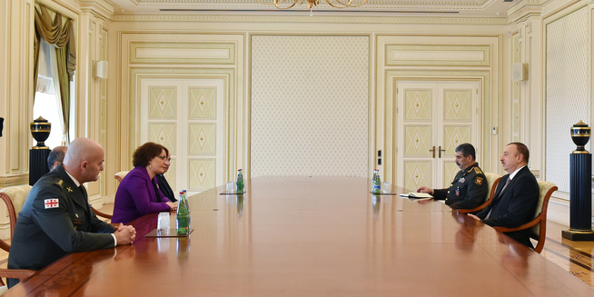 Встреча министра обороны Грузии с президентом Азербайджана