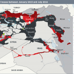 Территориальные потери террористической организации "Исламское государство" в период с января 2015 по июль 2016 г.