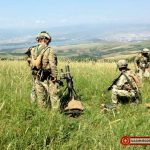 Грузинские военнослужащие на полигоне "Норио"