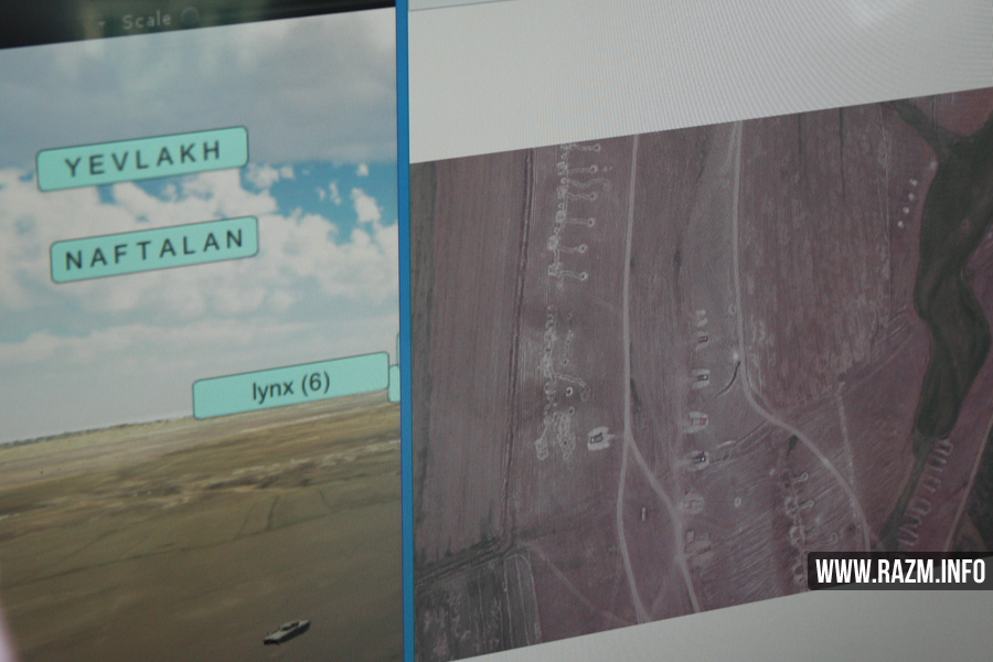 Справа представлен кадры, снятый с БПЛА, на основании которого на карту была нанесена техника врага