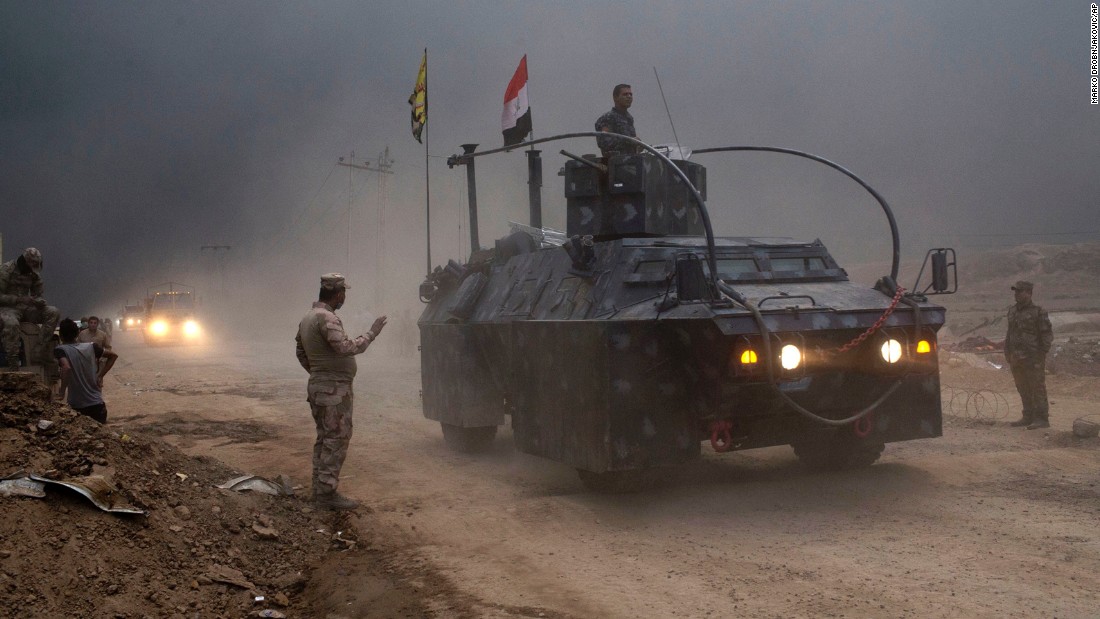 Иракские правительственные войска в Мосуле
