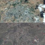 Вид города Шрнак в 2015 и 2017 годах