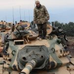Турецкие танки в районе Африн
