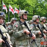 Грузинские военнослужащие на открытии курса горной тактической подготовки