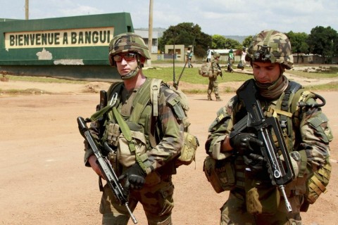 Ֆրանսիացի զինծառայողները Կենտրոնաֆրիկյան Հանրապետությունում