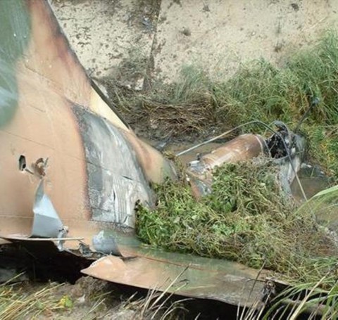 Պակիստանի ՌՕՈւ՝ վթարի ենթարկված «Միրաժ» կործանիչը. աղբյուր՝ pakistantoday.com
