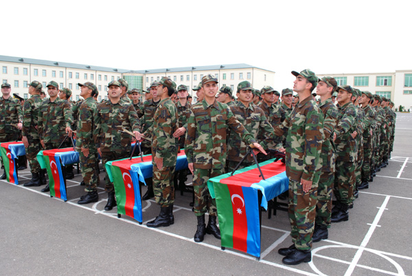 Ադրբեջանի ԶՈւ զինծառայողների զինվորական երդման արարողություն