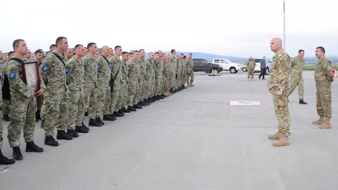 Կենտրոնաֆրիկյան Հանրապետություն մեկնող վրացական զորախումբը Նկարը՝ Վրաստանի ՊՆ-ի