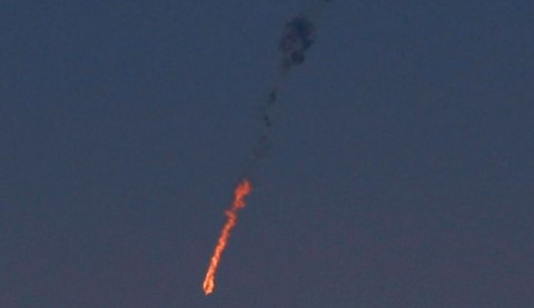 Սիրիական ինքնաթիռի կործանումը։ Լուսանկարը՝ AFP-ի
