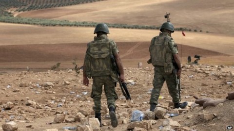 Թուրքիայի զինծառայողները թուրք-սիրիական սահմանի մոտակայքում