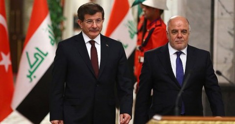 Թուրքիայի վարչապետ Ահմեթ Դավութօղլուն և Իրաքի վարչապետ Հեյդար ալ-Աբադին