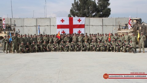  վրաստանյան 51-րդ գումարտակի զինծառայողները Բահրամ ավիաբազայում