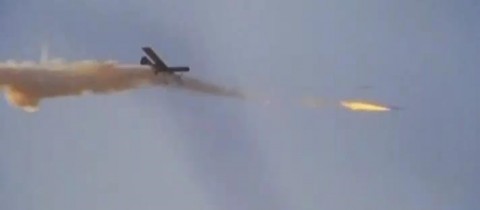 Իրանական Մոհաջեր (Mohajer) անօդաչու թռչող սարքը՝ հրթիռ արձակելիս