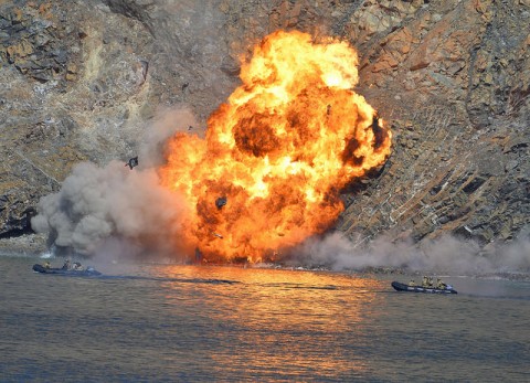 Կադր Թուրքիայի ԶՈւ ռազմածովայանին ուժերի մայիսի 14-23 Էգեյան, Միջերկրական և Մարմարա ծովերում անցկացրած «Դենիզքուրդու-2015» զորավարժությունից