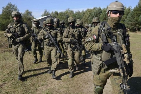 Լեհաստանի զինծառայողները զորավարժության ժամանակ