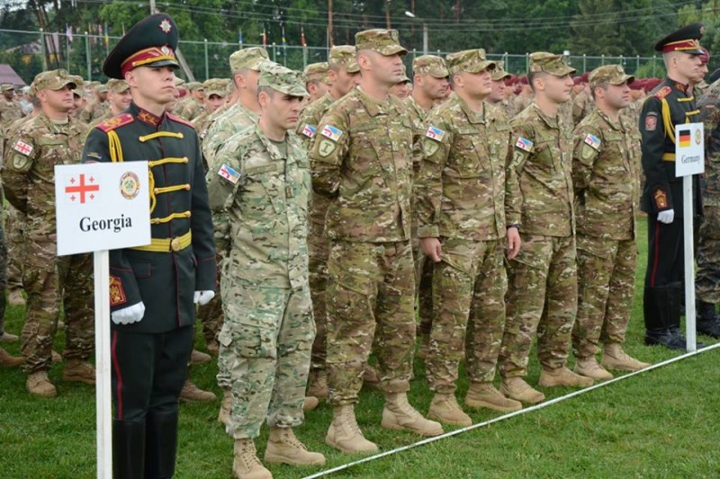 Վրաստանի ԶՈւ զինծառայողները ՈՒկրաինայում ընթացող զորավարժությանը