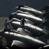 Ֆրանսիայի զինված ուժերի «Շարլ դը Գոլ» ավիակրի վրա տեղակայված կործանիչները. լուսանկարը AFP գործակալության
