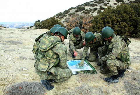 Թուրքիայի ԶՈւ ցամաքային զորքերի 58-րդ հետևակային ուսումնական գնդի ստորաբաժանումների վարժանքները Միջերկրականի ափամերձ շրջաններում