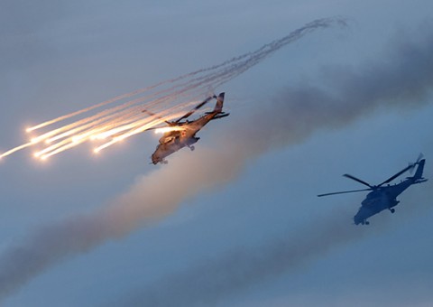 ՌԴ ԶՈւ ՀՌՇ ռազմաօդային ուժերի ուղղաթիռները փետրվարի 8-12-ին անցկացված մարտական պատրաստության հանկարծակի ստուգումներին