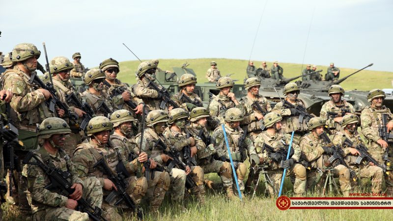 Վրաստանի ԶՈւ առաջին հետևակային բրիգադի 12-րդ գումարտակի «Ալֆա» վաշտի զինծառայողները