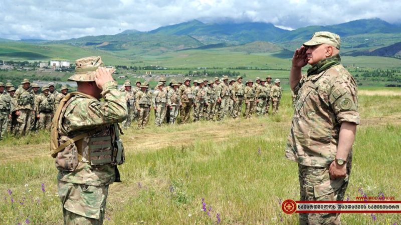 Զորավարժության ավարտին ներկա է եղել Վրաստանի զինված ուժերի գլխավոր շտաբի պետը