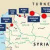 Զինյալների մեծ մասը Թուրքիայից Սիրիա անցել են նշված 6 սահմանային անցակետերով. քարտեզը՝ ԱՄՆ Ռազմական ակադեմիային կից ԱՊԿ-ի