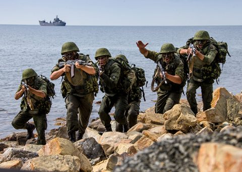 ՌԴ Կասպյան նավատորմիղի ծովային հետևակի զինծառայողներ