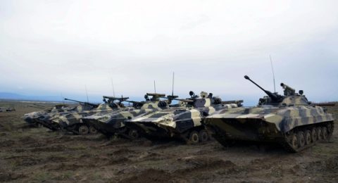 Ադրբեջանի բանակի ԲՄՊ-2 հետևակի մարտական մեքենաներ