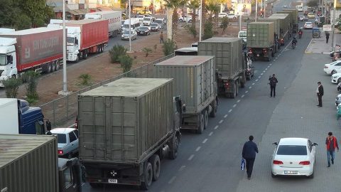 Թուրքիայի կենտրոնից Իրաքի հետ սահման ուղարկվող, զինամթերքով բեռնված մեքենաներ