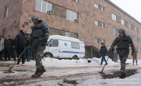Չպայթած զինամթերքի հայտնաբերման աշխատանքներ՝ Երևանում անցկացված քաղպաշտպանության վարժանքի ընթացքում