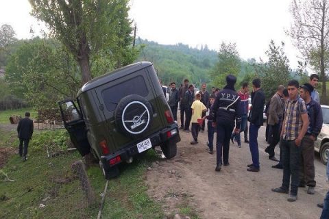 Ադրբեջանի պետական սահմանապահ ծառայության վթարված «ՈւԱԶ» մակնիշի մեքենան