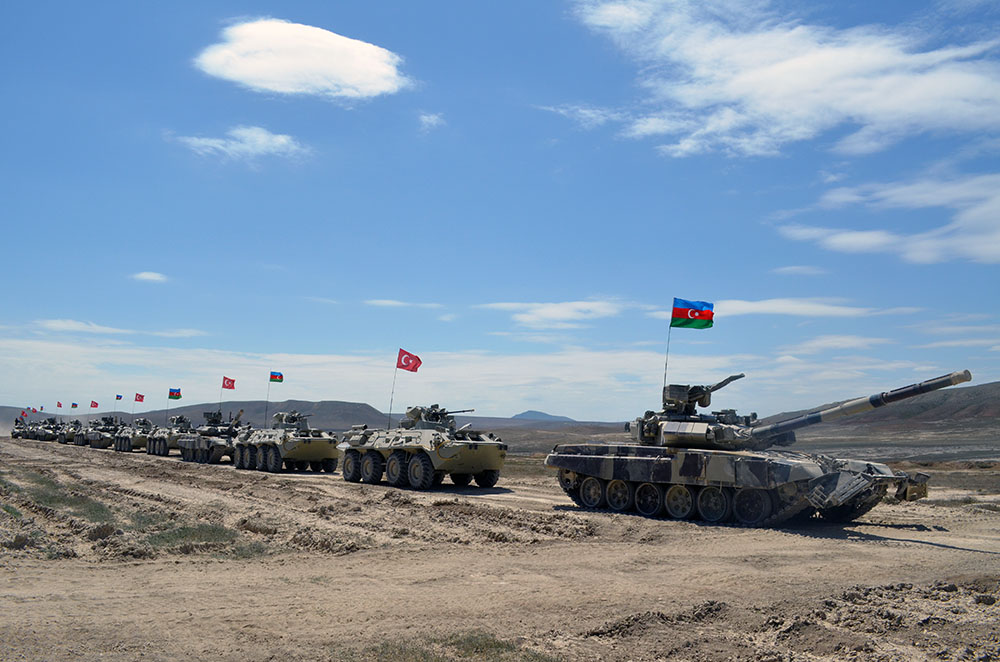 Ադրբեջանում Թուրքիայի զինուժի հետ համատեղ վարժանքներից. նկարը՝ Ադրբեջանի ՊՆ կայքի