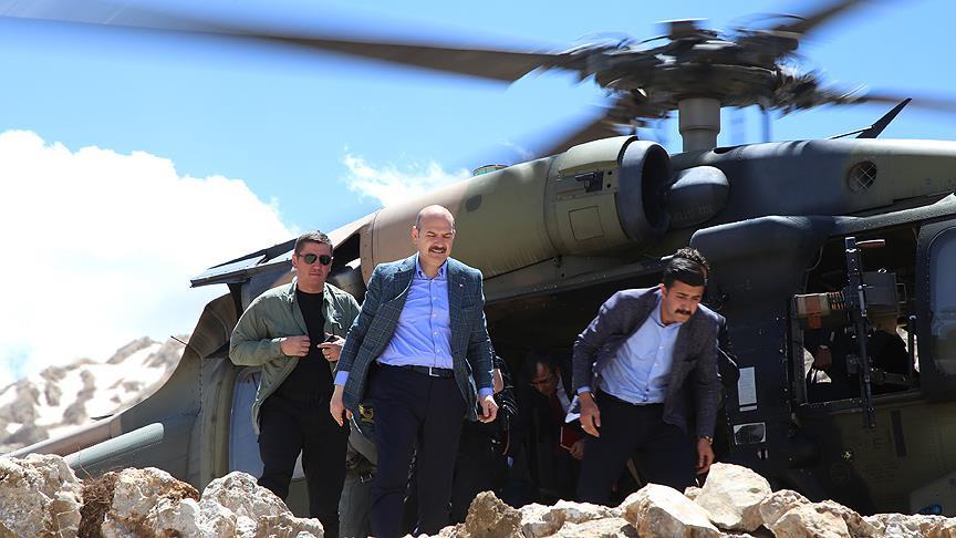 Թուրքիայի ՆԳ նախարարը այցելել է Շրնաք նահանգում PKK-ի դեմ գործողություն իրականացնող զինծառայողներին