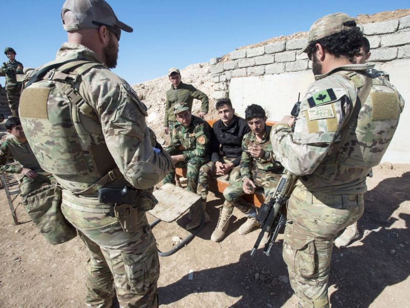 Կանադացի զինծառայողները քրդական «Փեշմերգեի» զինծառայողների հետ Հյուսիսային Իրաքում