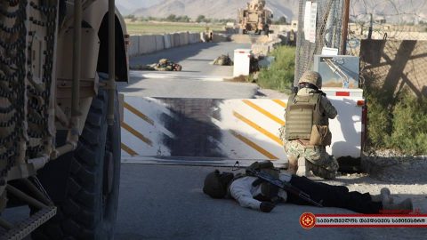 Վրաստանի ԶՈւ վարժանքներ Աֆղանստանի Բահրամ ավիաբազայում