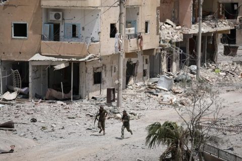 «Սիրիայի դեմոկրատական ուժերը» (SDF) խմբավորման մարտիկները Ռաքքա քաղաքում