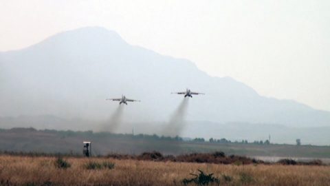 Ադրբեջանի ՌՕՈւ Սու-25 գրոհիչները Նախիջևանում