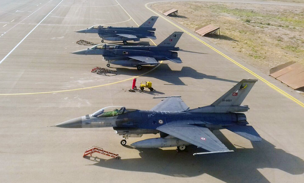 Թուրքիայի ՌՕՈւ F-16 կործանիչները ներգրավված են թուրք-ադրբեջանական ՌՕՈւ «ԹուրԱզ Քարթալը – 2017» զորավարժությանը