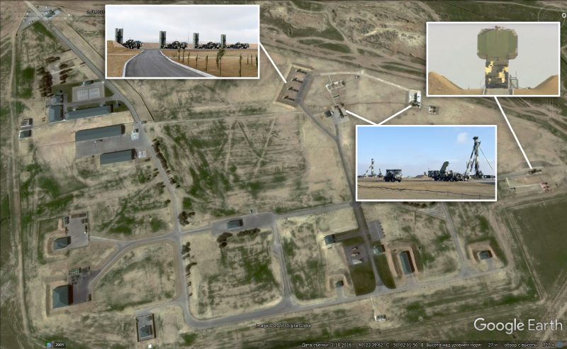 Ադրբեջանի Ս-300ՊՄՈւ-2 ԶՀՀ-ների դիրքը Սուրախանիում. Արբանյակային լուսանկարը Google Earth-ի, 3/18/2016