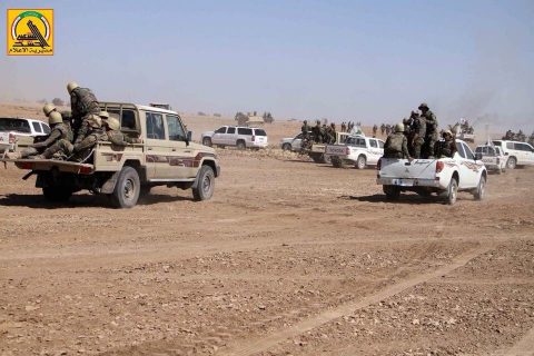 Իրաքի բանակը և «Հաշդ աշ-շաաբի» զորաջոկատը ալ-Կաիմից հարավ
