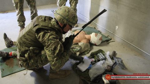 Վրաստանցի զինծառայողները Աֆղանստանում բժշկական օգնություն ցուցաբերելու վարժանքներ են արել