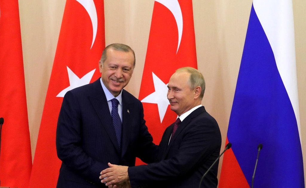 Թուրքիայի նախագահ Ռեջեփ Թայիփ Էրդողանը և Ռուսաստանի նախագահ Վլադիմիր Պուտինը Սոչիում