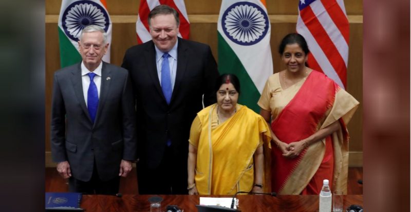 ԱՄՆ և Հնդկաստանի պաշտապանության և ԱԳ նախարարների 2+2 ձևաչափով  ձևաչափով հանդիպումից․ Լուսանկարը՝ Reuters-ի